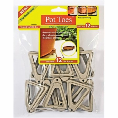 THE PLANT STAND Plant Stand Pot Toes Light Gray 12PK Bag TH38591